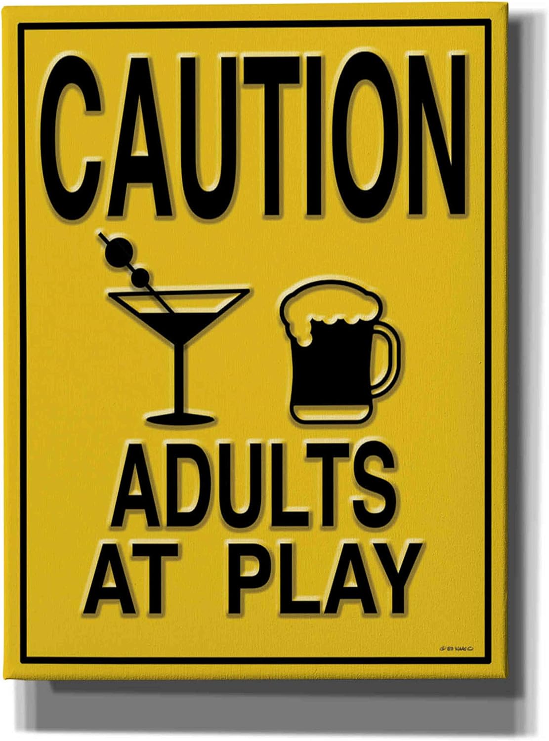 Epic Graffiti ‘Adults at Play I’ by Ed Wargo, Canvas Wall Art, 12″x16″