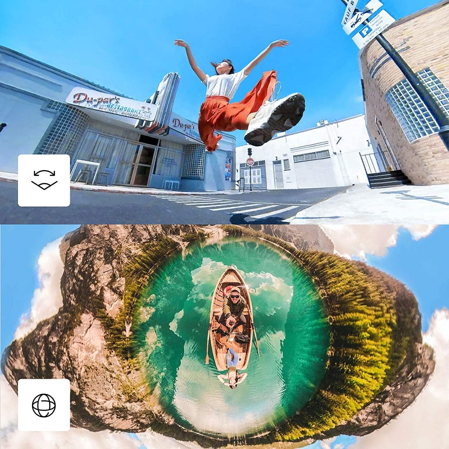 Insta360 ONE X2 – Kit de adhesivos para cámara de acción impermeable de 360 grados, 5.7K 360, estabilización, pantalla táctil, edición AI,
