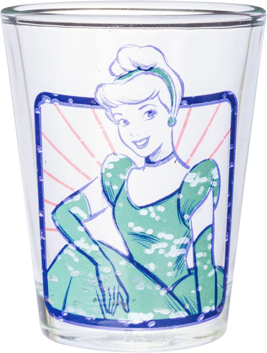 Silver Buffalo Disney Princess Frames – Juego de 4 mini vidrios, 1.5 onzas