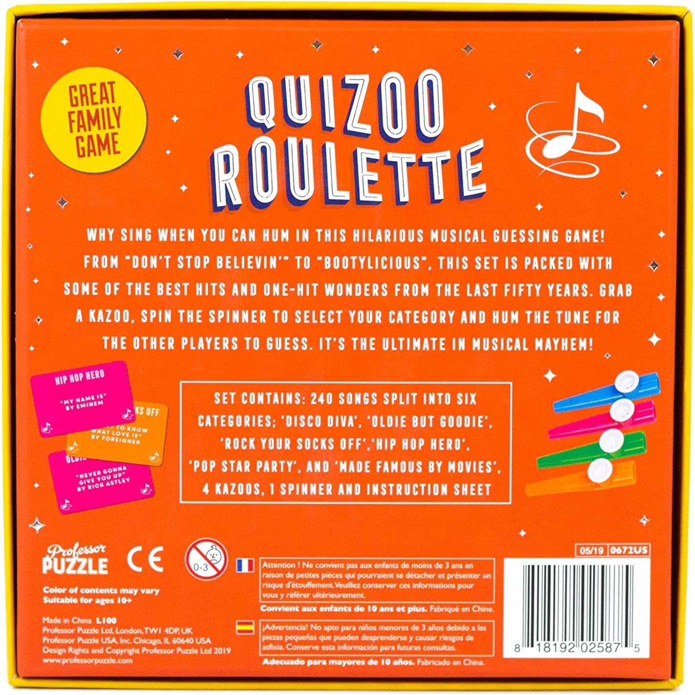 Professor Puzzle Quizoo Ruleta El juego de adivinanzas musicales