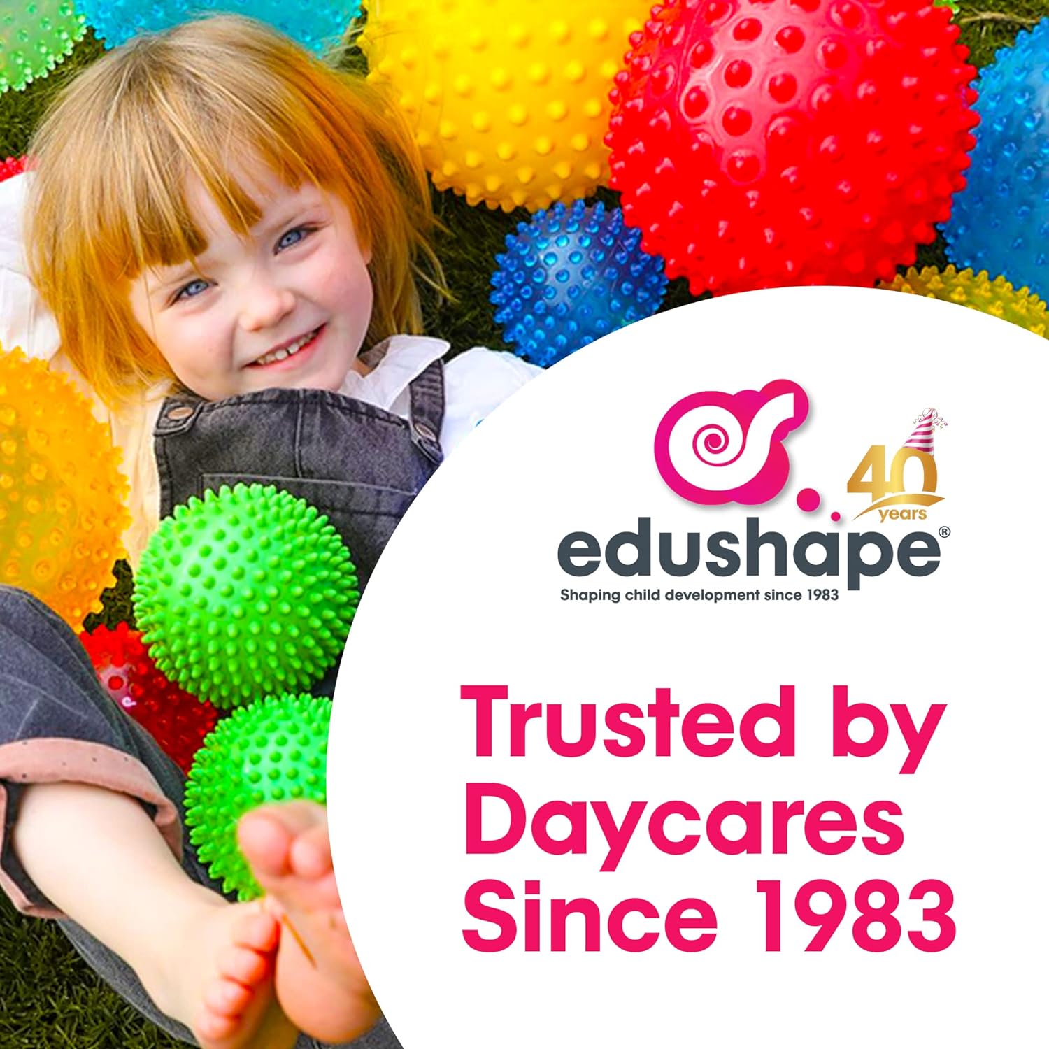 Edushape Texture-iffic Sensory Ball for Baby – 7″ Baby Ball That Helps Enhance Gross Motor Skills for Kids – Toddler Ball with 8 Sections of