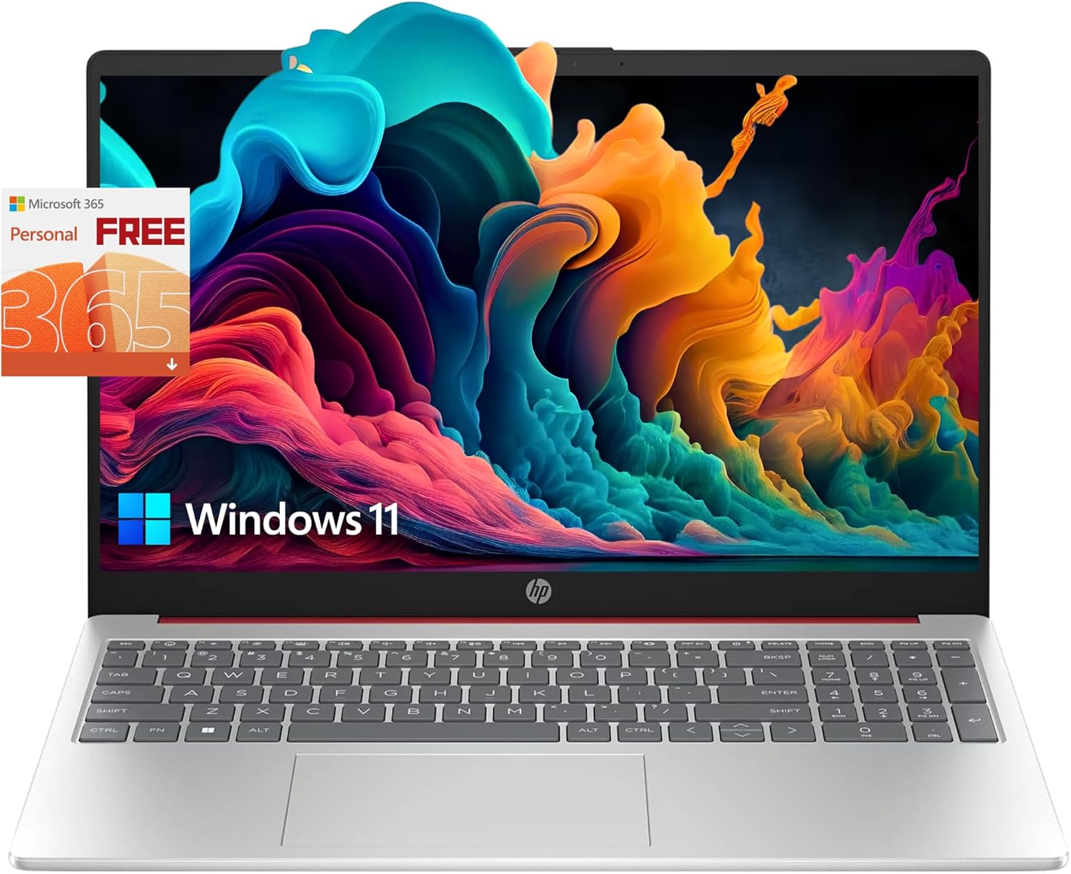 HP Essential – Laptop HD antirreflejo de 15.6″, procesador Intel de cuatro núcleos, 32 GB de RAM, 628 GB de almacenamiento (128 GB UFS+500 GB SSD