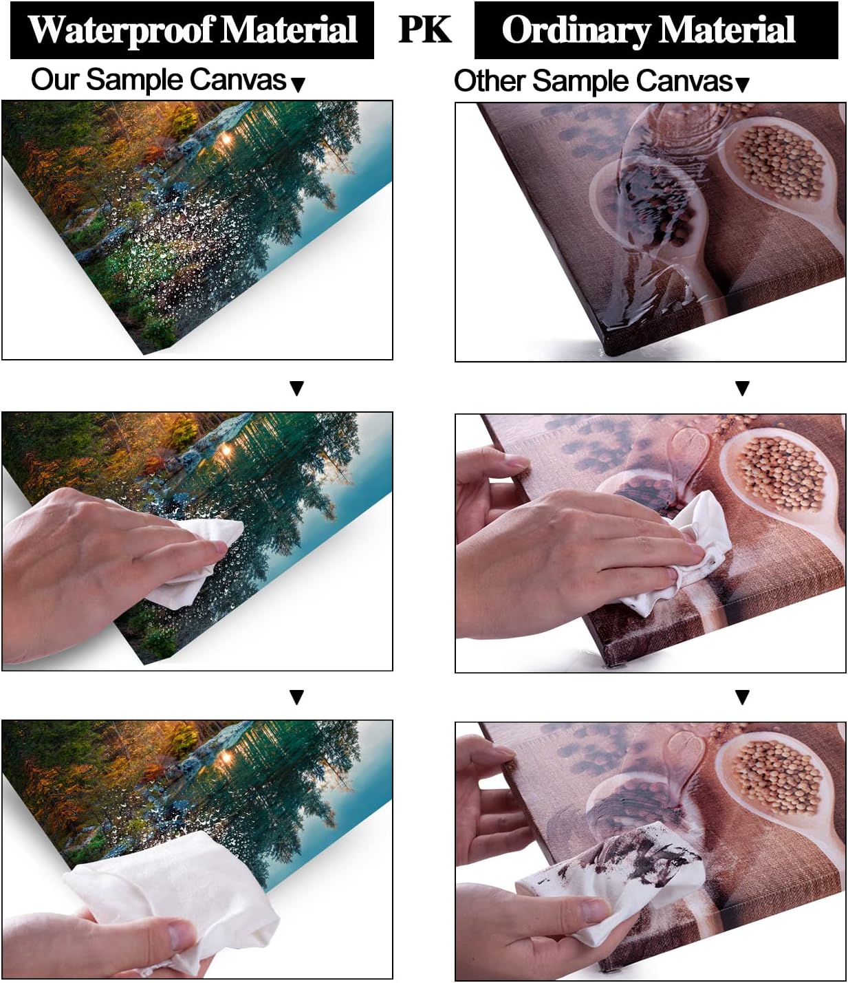 TEKMENT Lienzo grande de otoño con diseño de lago de otoño para sala de estar, dormitorio, decoración de oficina en casa, impresión de paisaje de