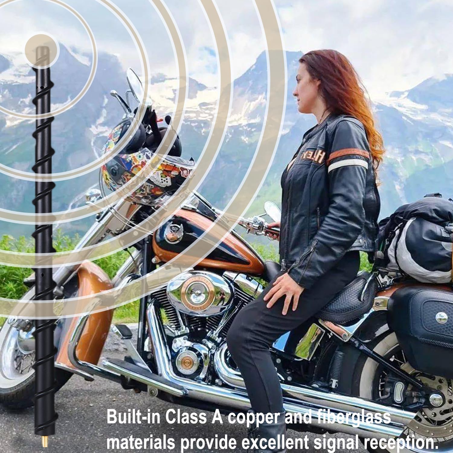 Antena rechoncha de 13 pulgadas para motocicletas Harley Davidson 1997-2023 Touring Electra Road Street Glide Trike Ultra Classic CVO, repuesto de