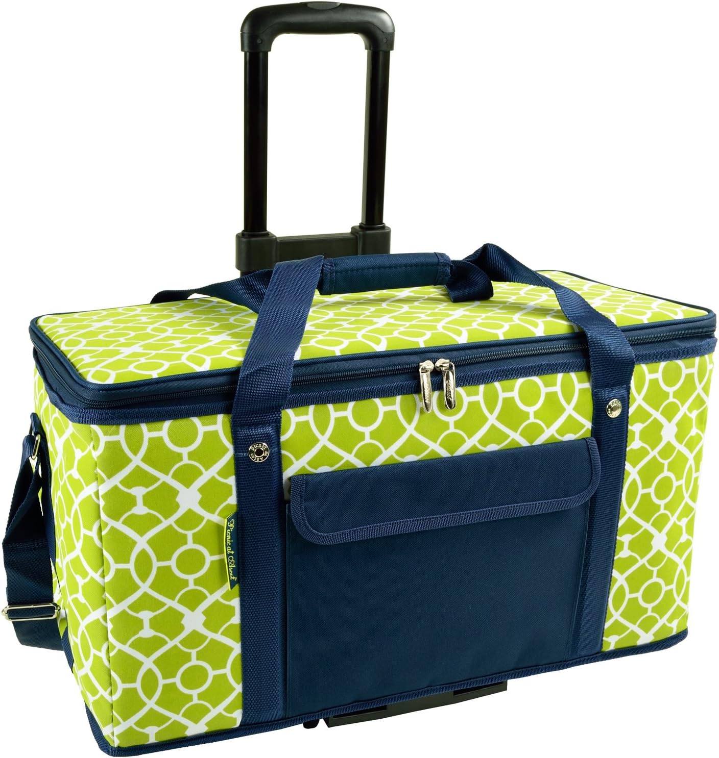 Picnic at Ascot Enfriador de viaje con ruedas, capacidad para 64 latas, enfriador plegable a prueba de fugas, diseñado y aprobado de calidad en los