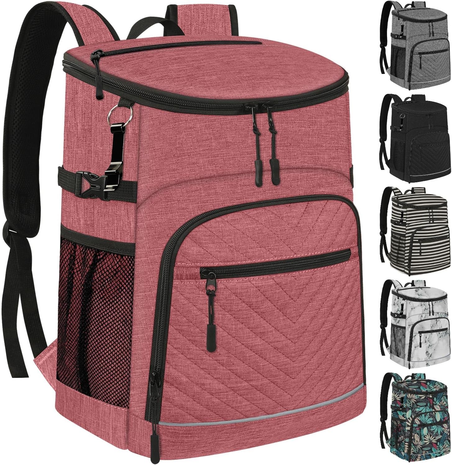 Mochila térmica aislada a prueba de fugas, impermeable, bolsa enfriadora de 30 latas, gran capacidad, ligera, para viajes, camping, playa, hielera