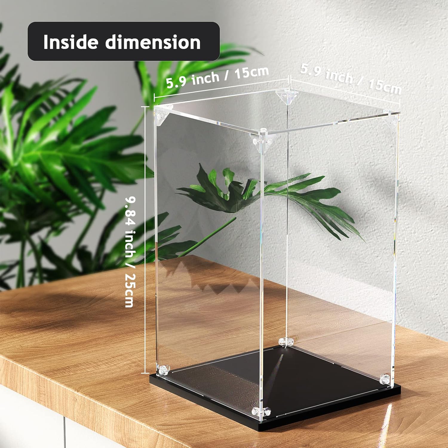 Vitrina de acrílico transparente autoensamblable para coleccionables, caja de exhibición de acrílico, caja de vidrio alternativa para figuras de