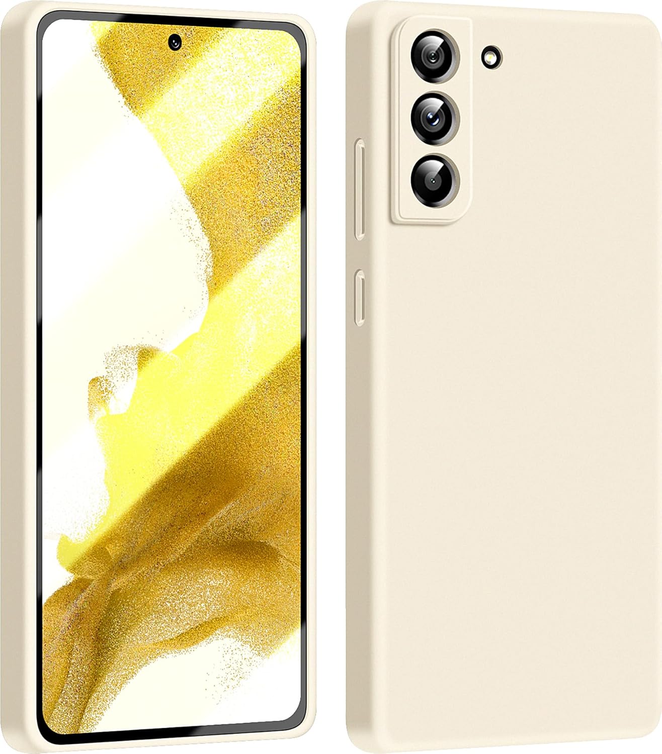 Dssairo Funda 3 en 1 para Samsung Galaxy S22 Plus, con protección completa de la cámara, silicona líquida delgada a prueba de golpes funda