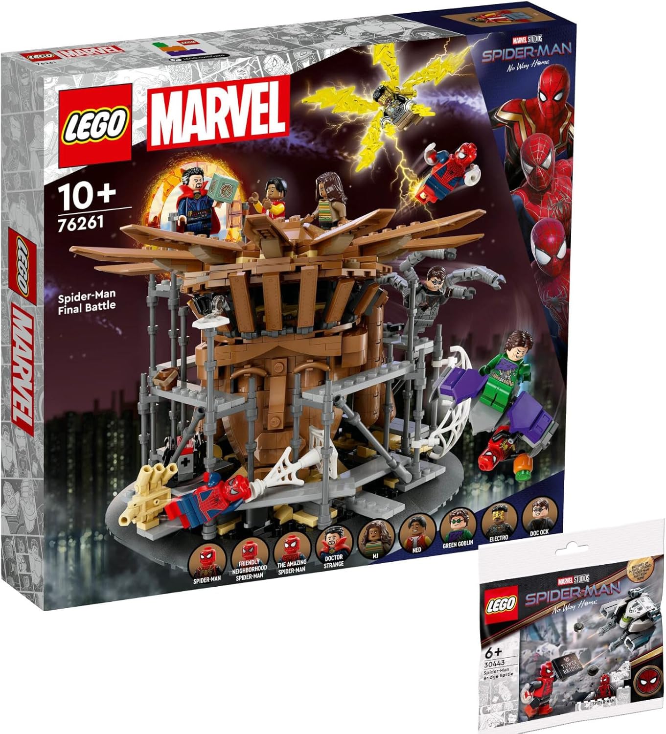 Lego Set of 2 76261 Spider-Mans Large Showdown & 30443 Spider-Mans Bridge Duel