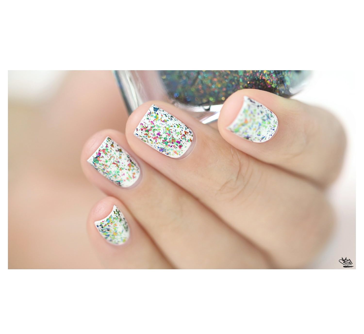 ILNP Ferris Wheel – Esmalte de uñas con copos Ultra Chrome en color verde, oro, azul, rojo, morado, rosa