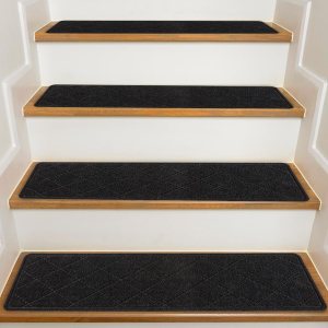 Paquete de 15 peldaños de escalera para escalones de madera para interiores, antideslizantes de 8 x 30 pulgadas, con adhesivo reutilizable para Paquete de 15 peldaños de escalera para escalones de madera para interiores, antideslizantes de 8 x 30 pulgadas, con adhesivo reutilizable para