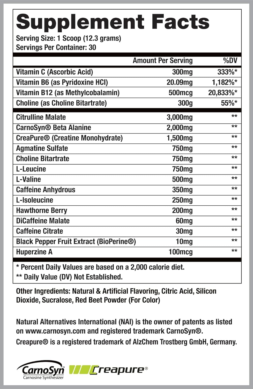 Max Effort Polvo de preentrenamiento, suplemento energético y de concentración para adultos, bebida de rendimiento de entrenamiento, monohidrato de