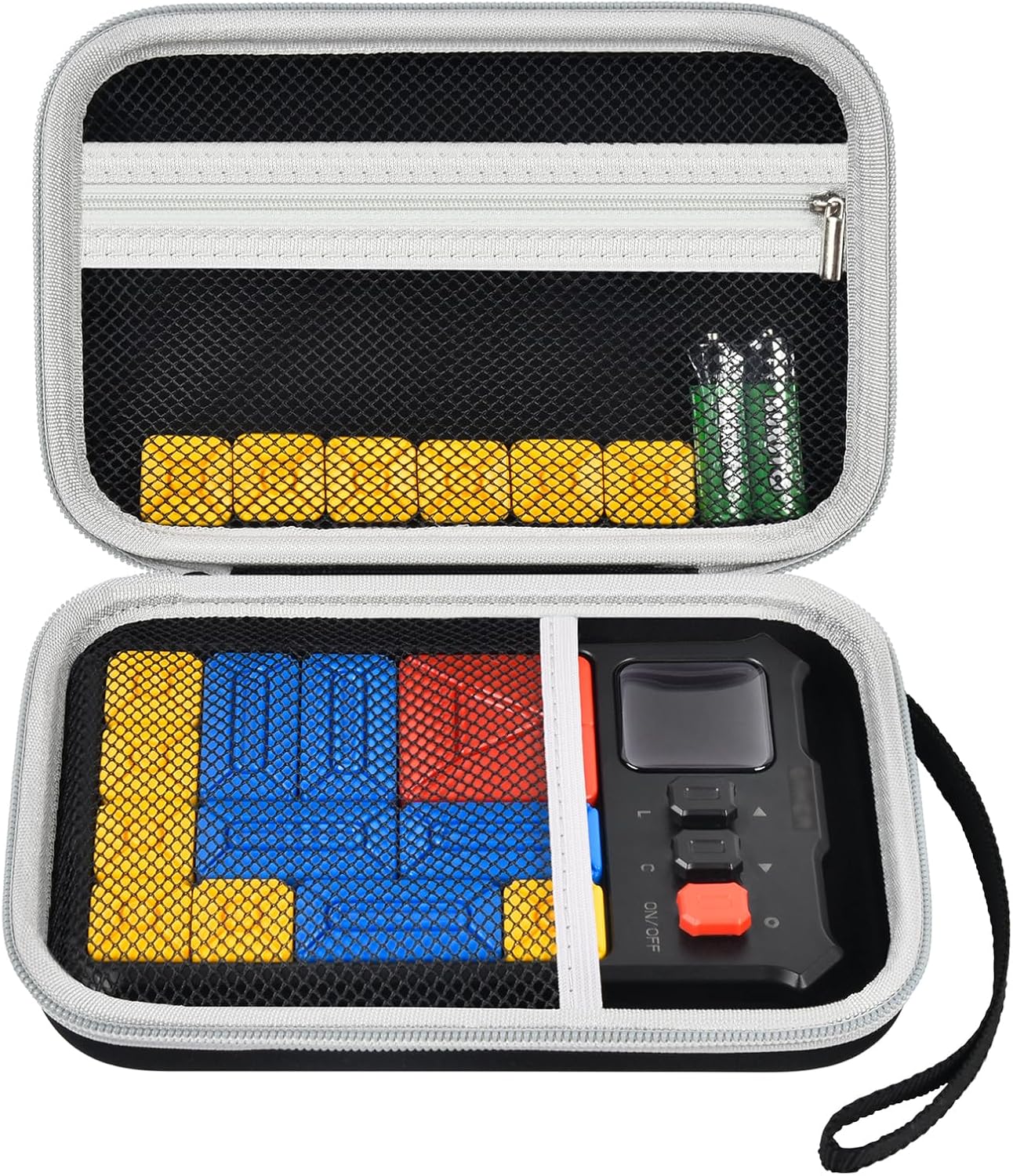 casmilee Case Compatible with Giiker Super Slide Brain Games, Brain Teaser Puzzles Organizer Storage Bag, Flow Slider Puzzle Game Holder (Black)