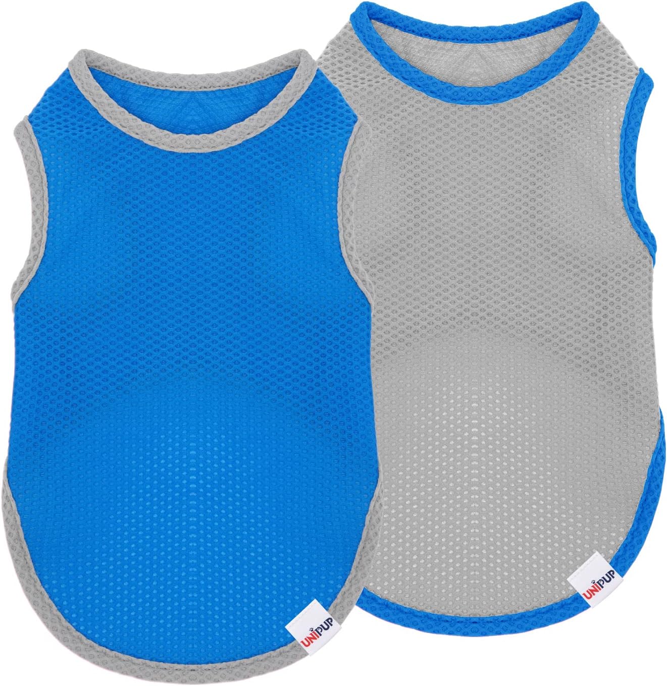 UNIPUP Paquete de 2 camisas para perros de secado rápido, ropa de malla ligera transpirable para perros medianos y niños, camisetas para fanáticos