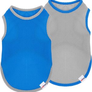UNIPUP Paquete de 2 camisas para perros de secado rápido, ropa de malla ligera transpirable para perros medianos y niños, camisetas para fanáticos UNIPUP Paquete de 2 camisas para perros de secado rápido, ropa de malla ligera transpirable para perros medianos y niños, camisetas para fanáticos