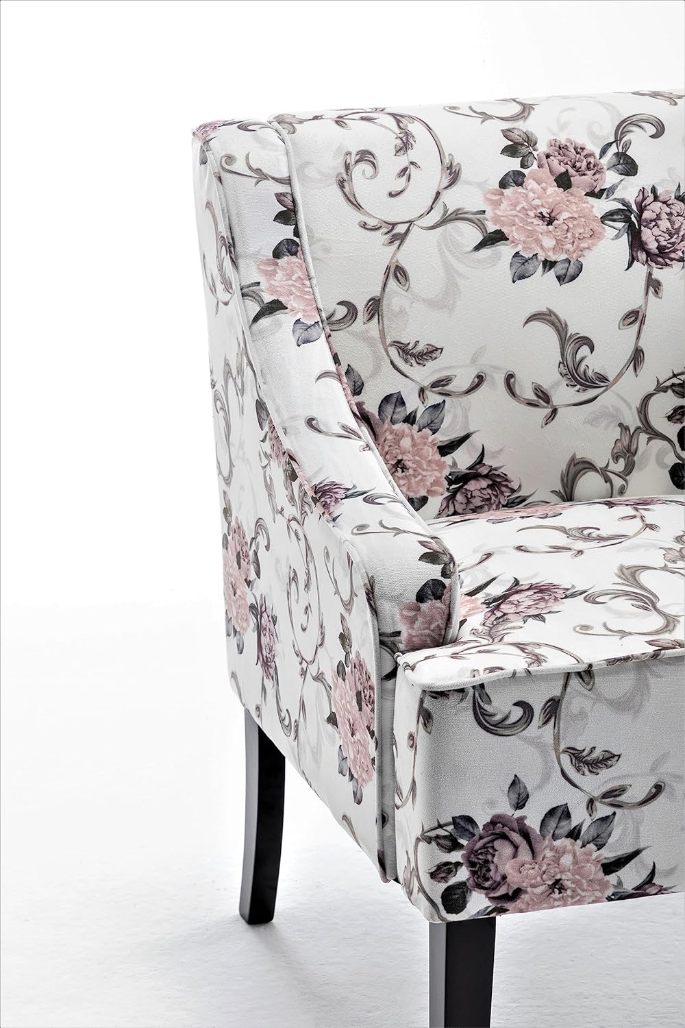 Sillas decorativas de tela estampada para sala de estar, dormitorio, comedor y entrada, asientos decorativos con diseño elegante, brazos empotrados