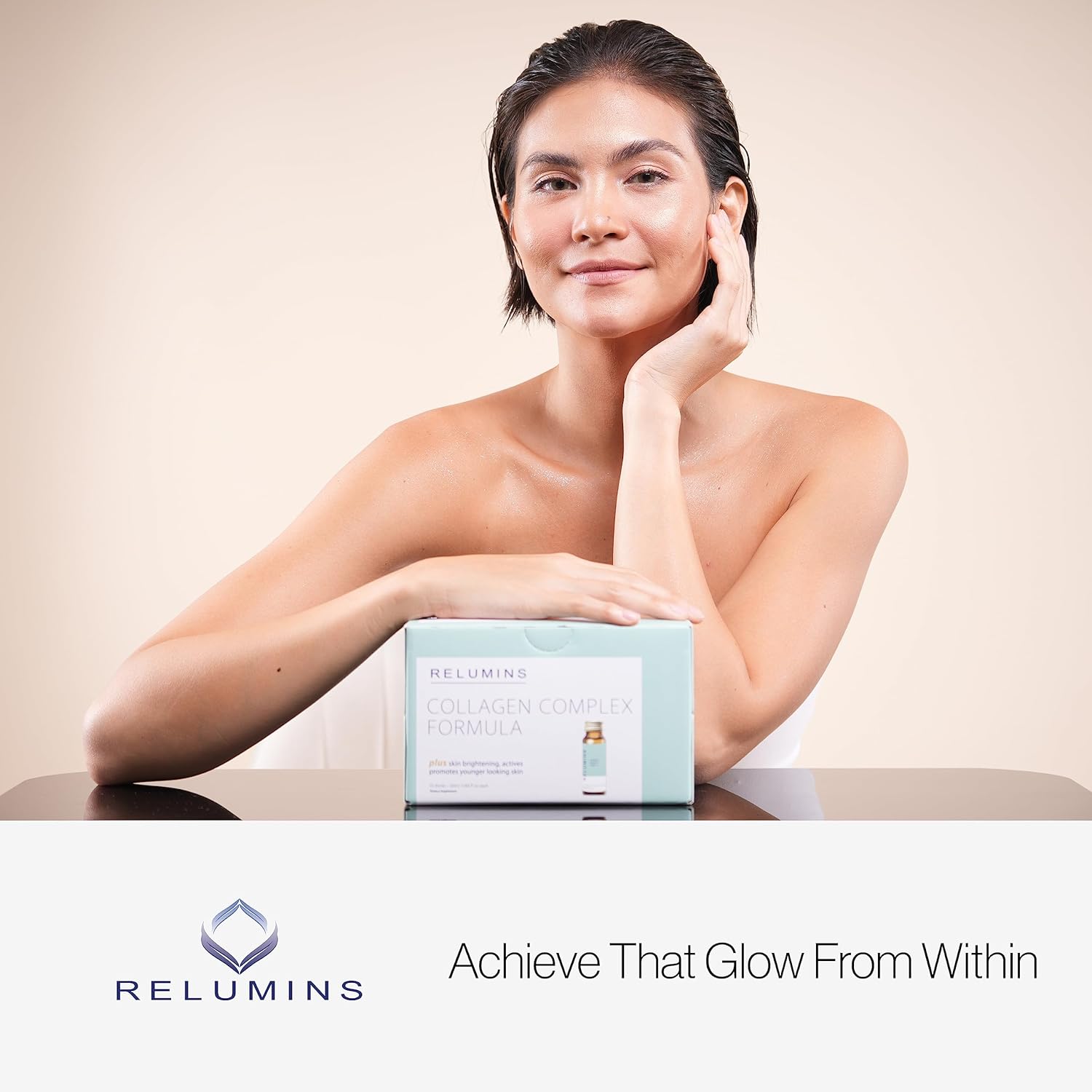 Relumins Advance – Bebida rejuvenecedora de colágeno con glutatión, hialurónico, CoQ10, EGCG, resveratrol y más, combate naturalmente los signos del