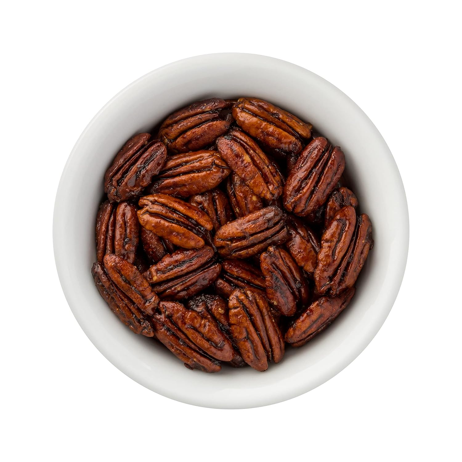 Nueces pecanas de Georgia con praliné glaseadas con miel (1 libra), sin lácteos, lotes pequeños tostados y confitados, sabor sureño, seleccionados a