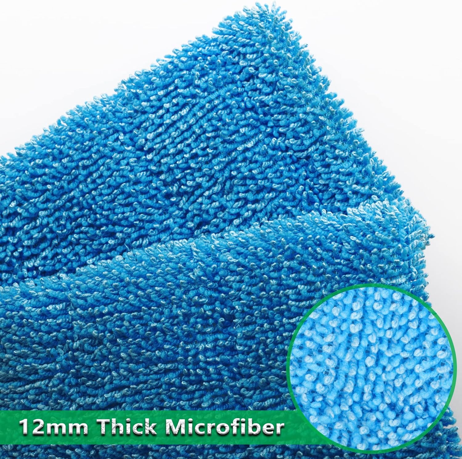 Paquete de 6 almohadillas reutilizables para trapeador compatibles con trapeador Swiffer, almohadillas de repuesto de microfibra lavables