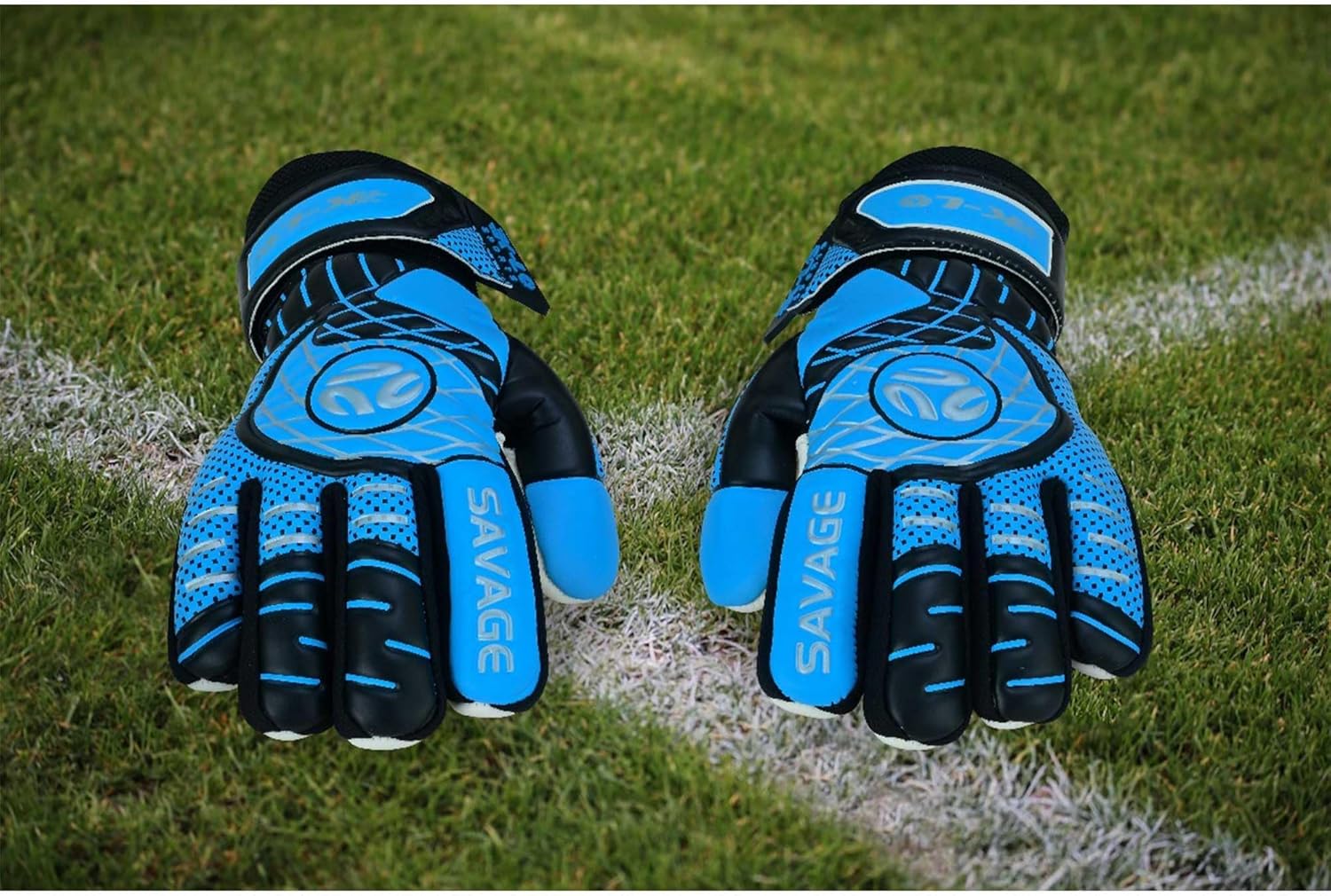 K-LO Guantes de portero Guantes de portero de fútbol Savage Rise (unisex, juvenil, niños y adultos)  Salvajes de dedos para protección  Palma de