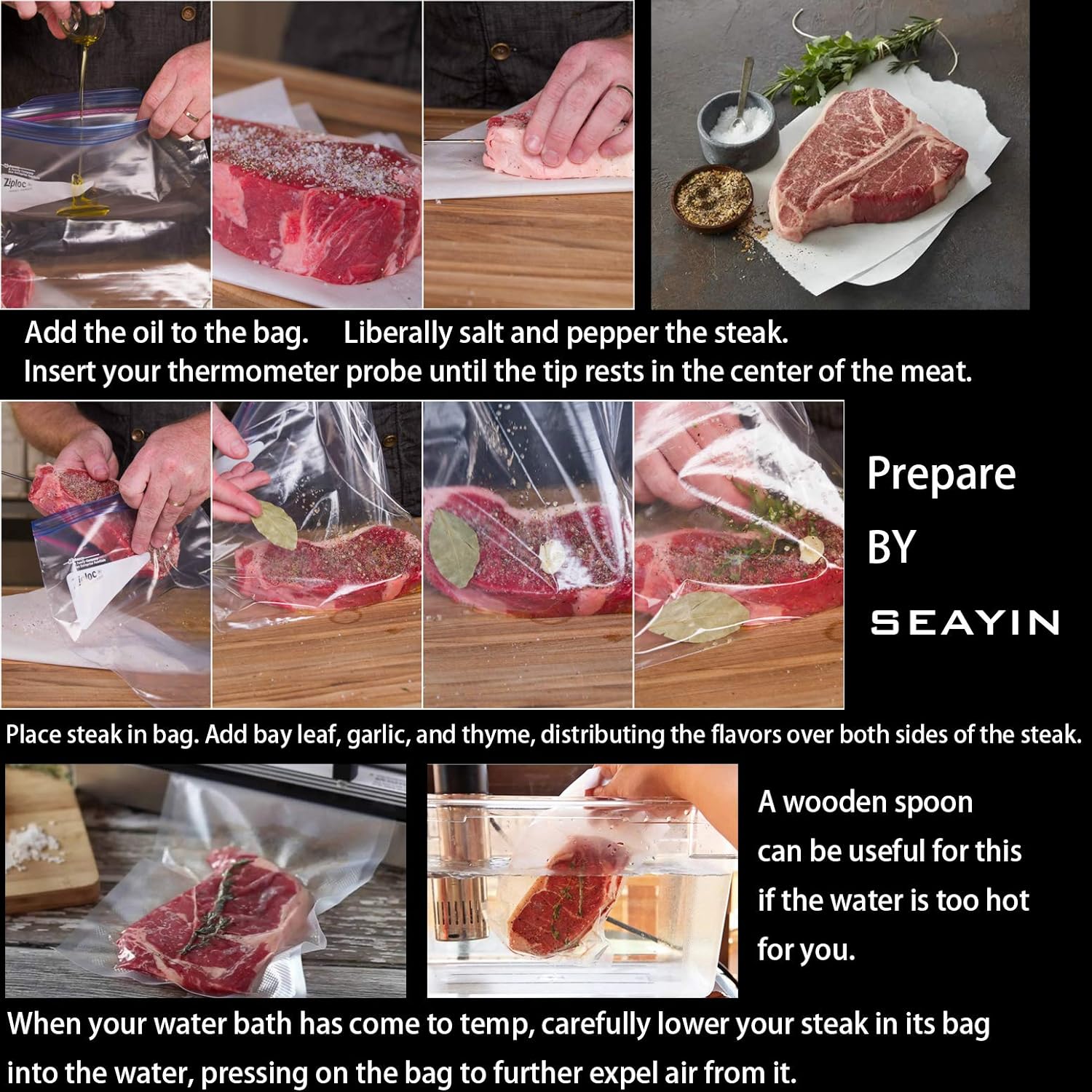 Sous Vide – Recipiente con tapa de 11 litros12 cuartos para prácticamente todos los circuladores de inmersión, cocinas, kit de accesorios de