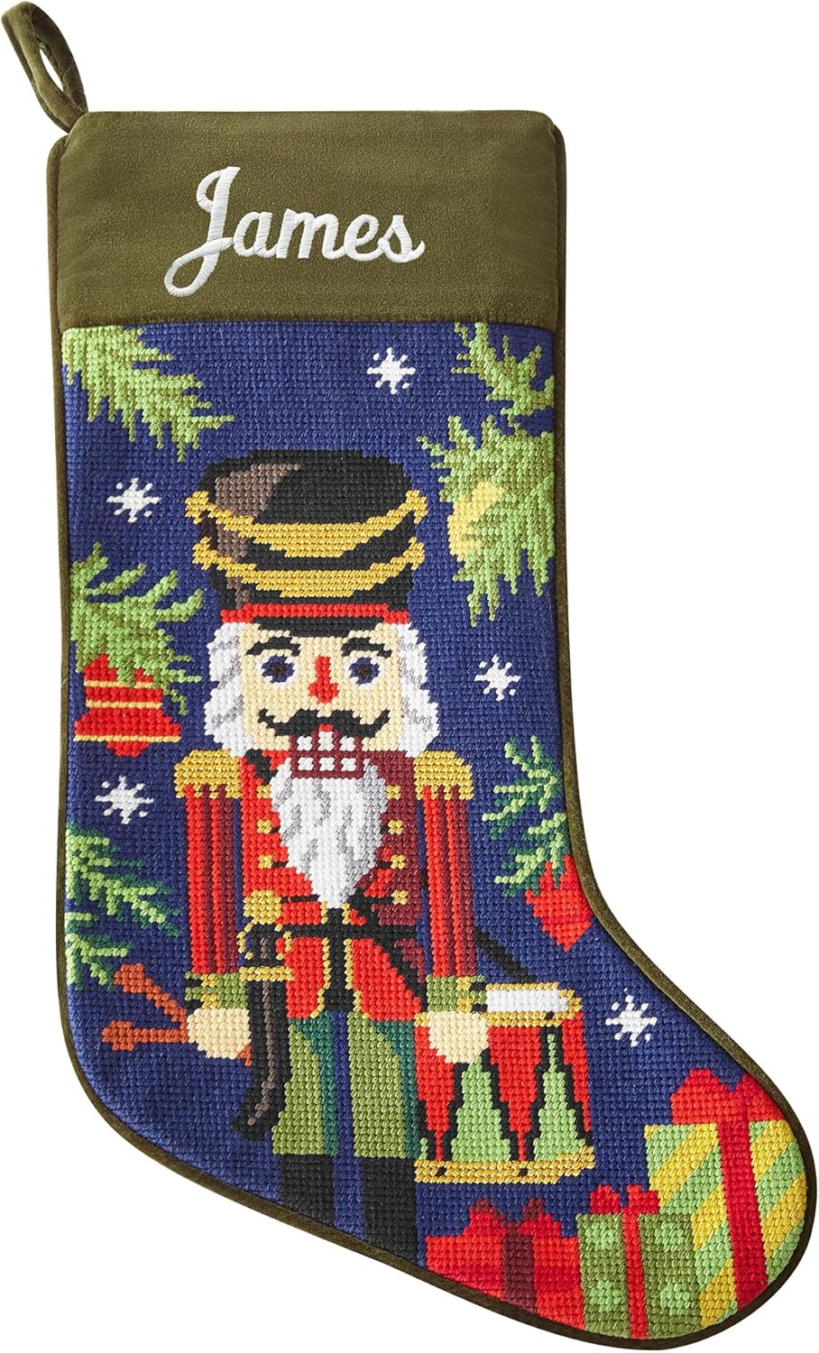 Let’s Make Memories – Calcetines vintage de punto de aguja personalizados, calcetines familiares, decoración navideña antigua, mantel de vacaciones,