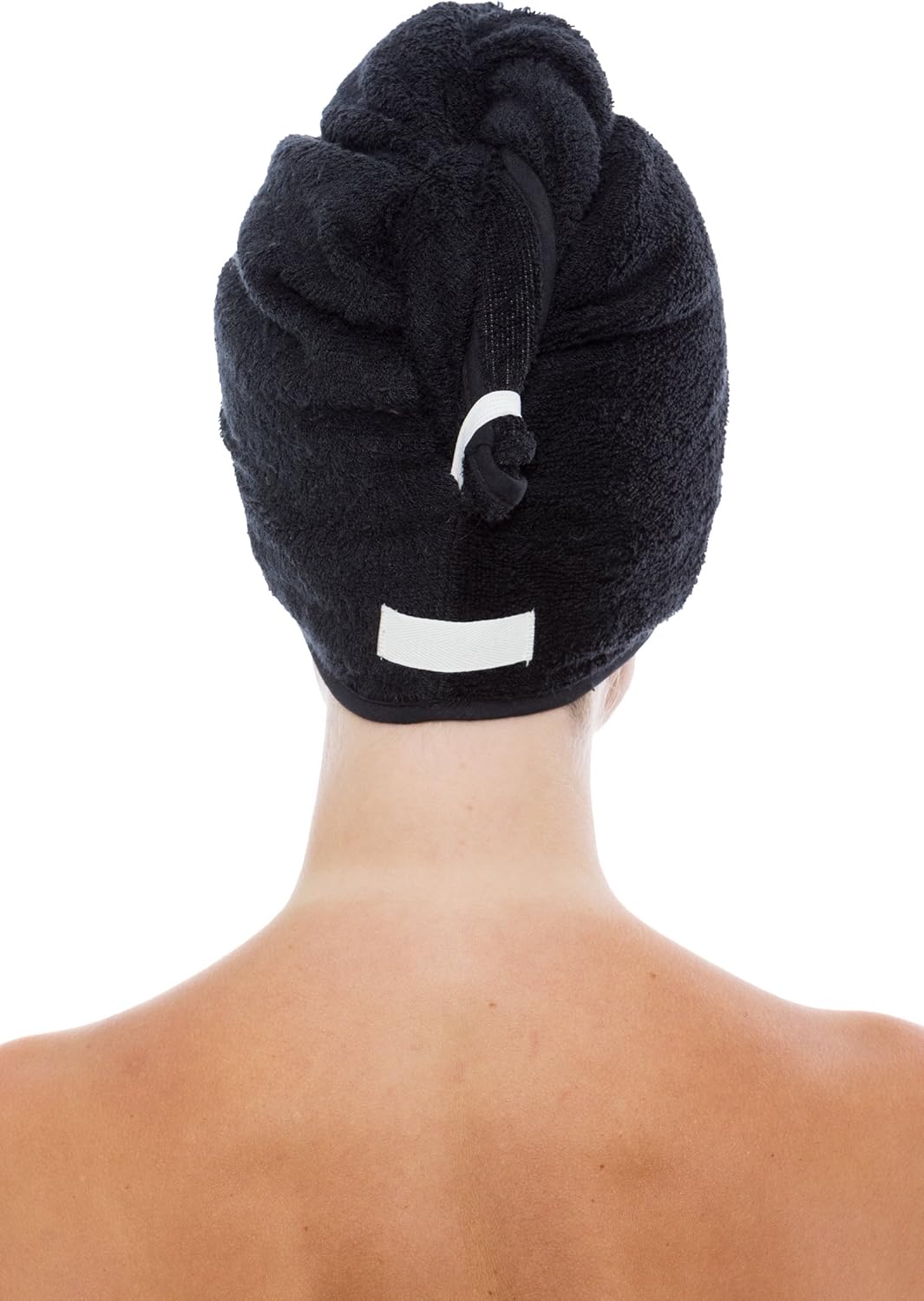 Mujer viscosa de bambú  toalla de pelo toalla de secado de pelo Wrap por texere, Unitamaño, Negro