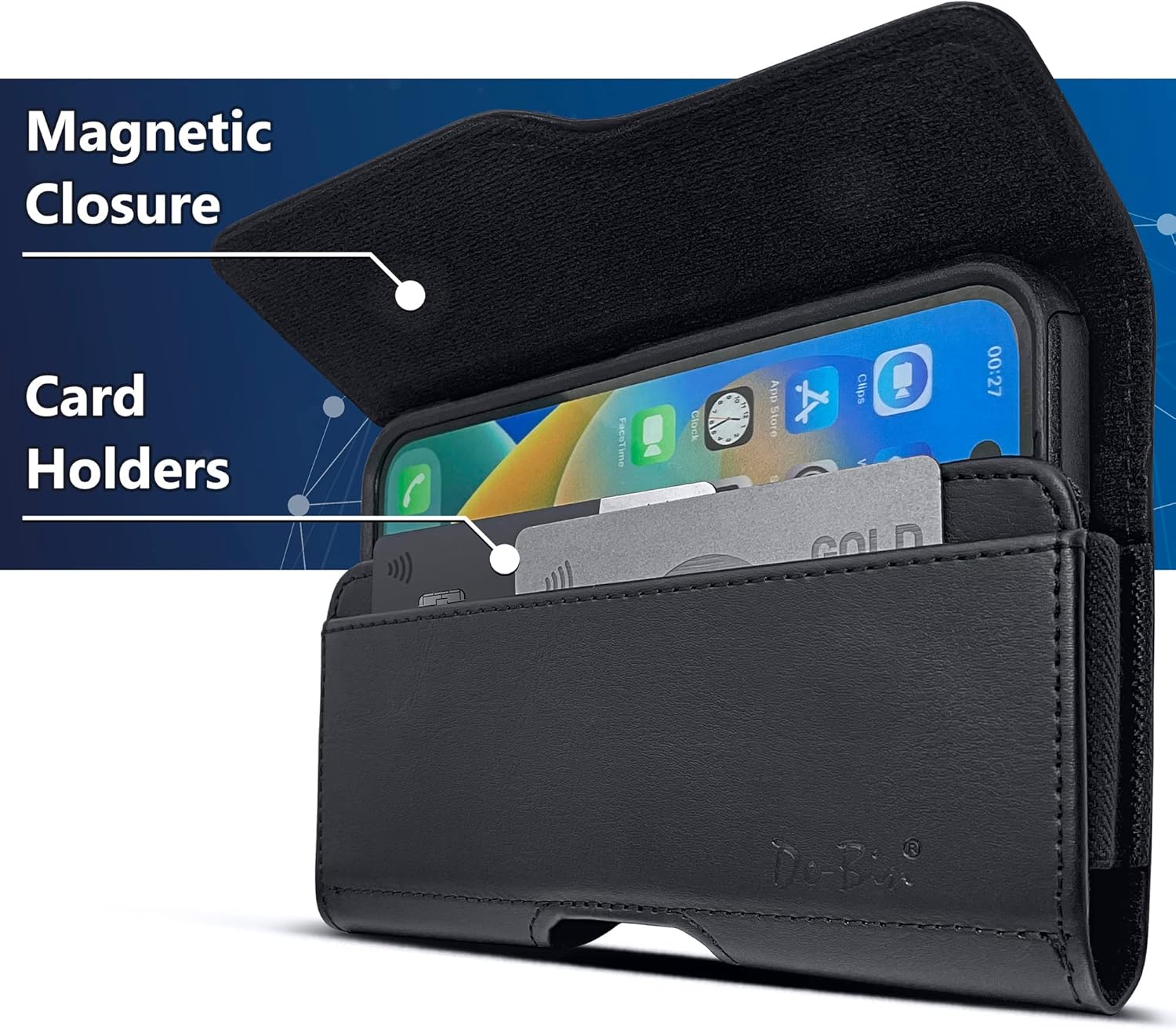 DeBin – Funda para Samsung Galaxy S24 Ultra 5G, S23 Ultra S22 Ultra S21 Ultra A54 A53 A25 A15 A42 Note 20 Funda para cinturón de teléfono celular
