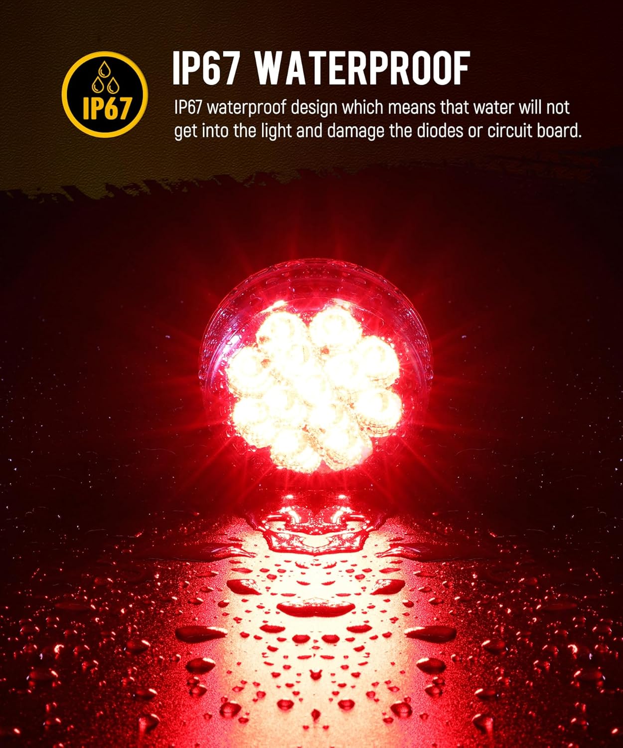 Partsam 10 luces de marcador LED redondas de 2.5 pulgadas, luces laterales rojas a luces auxiliares azules para remolque, camión, camioneta,
