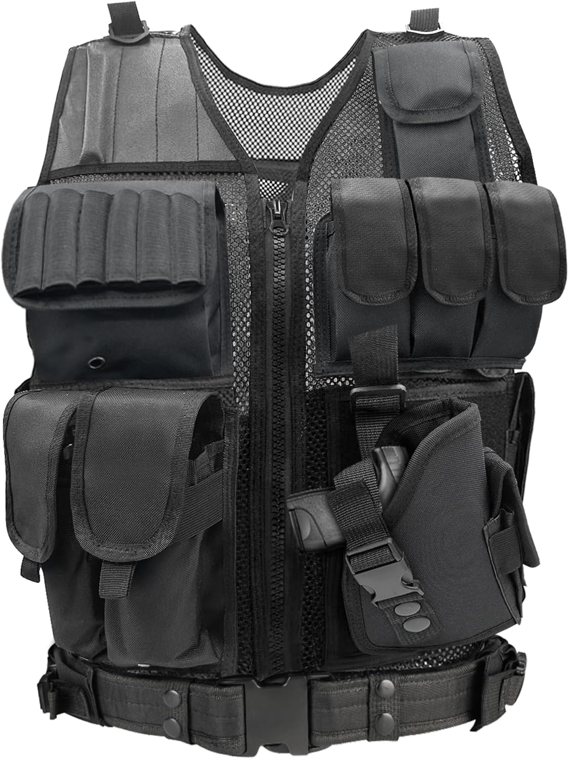 Chaleco de Airsoft para adultos, ajustable, S-XXXXL, chaleco táctico para hombres, ligero, transpirable, nailon 600D, chaleco de combate juvenil