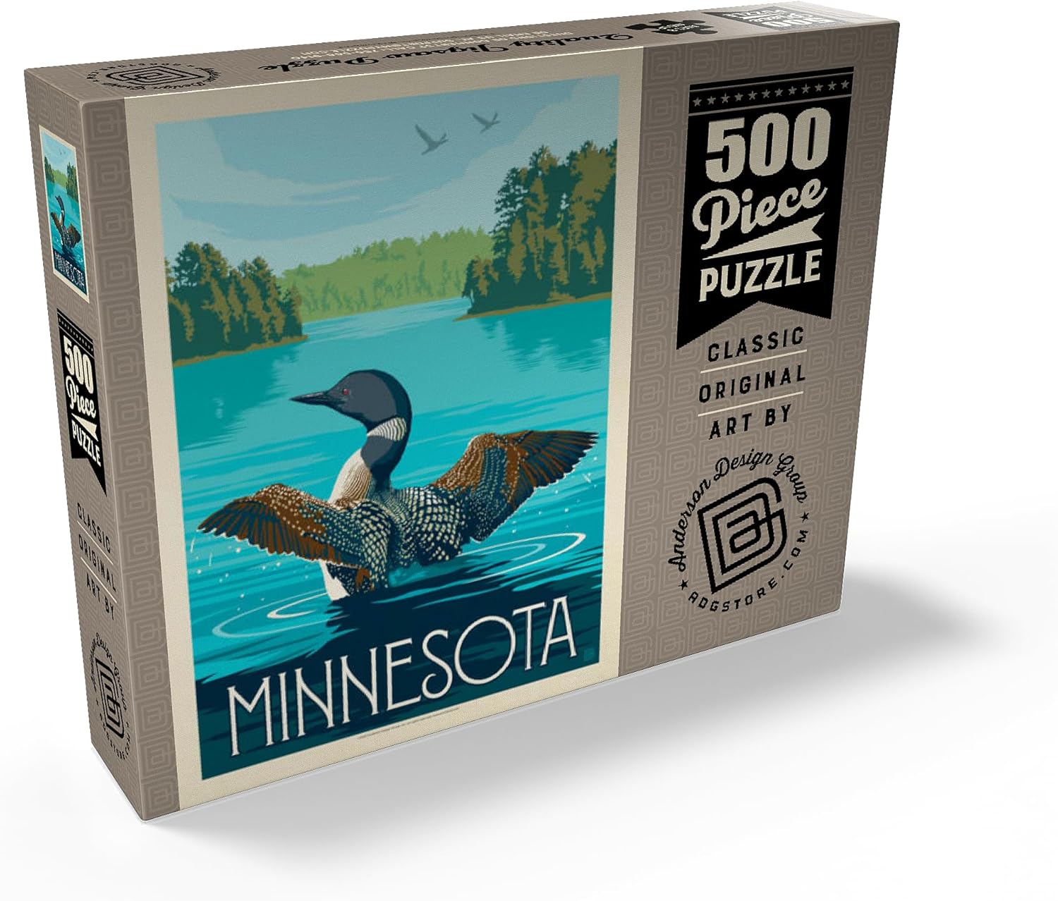Minnesota Loon, póster vintage, rompecabezas prémium de 500 piezas para adultos