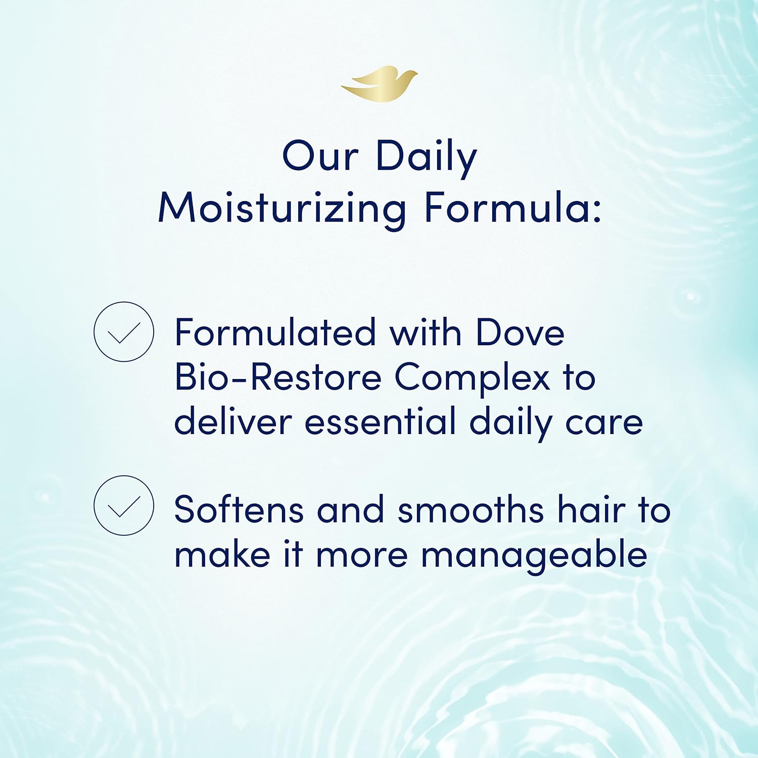 Dove Ultra Care Champú Humedad Diaria para Cabello Seco Champú con Complejo Bio-Restore 20.4 oz (Paquete de 2)