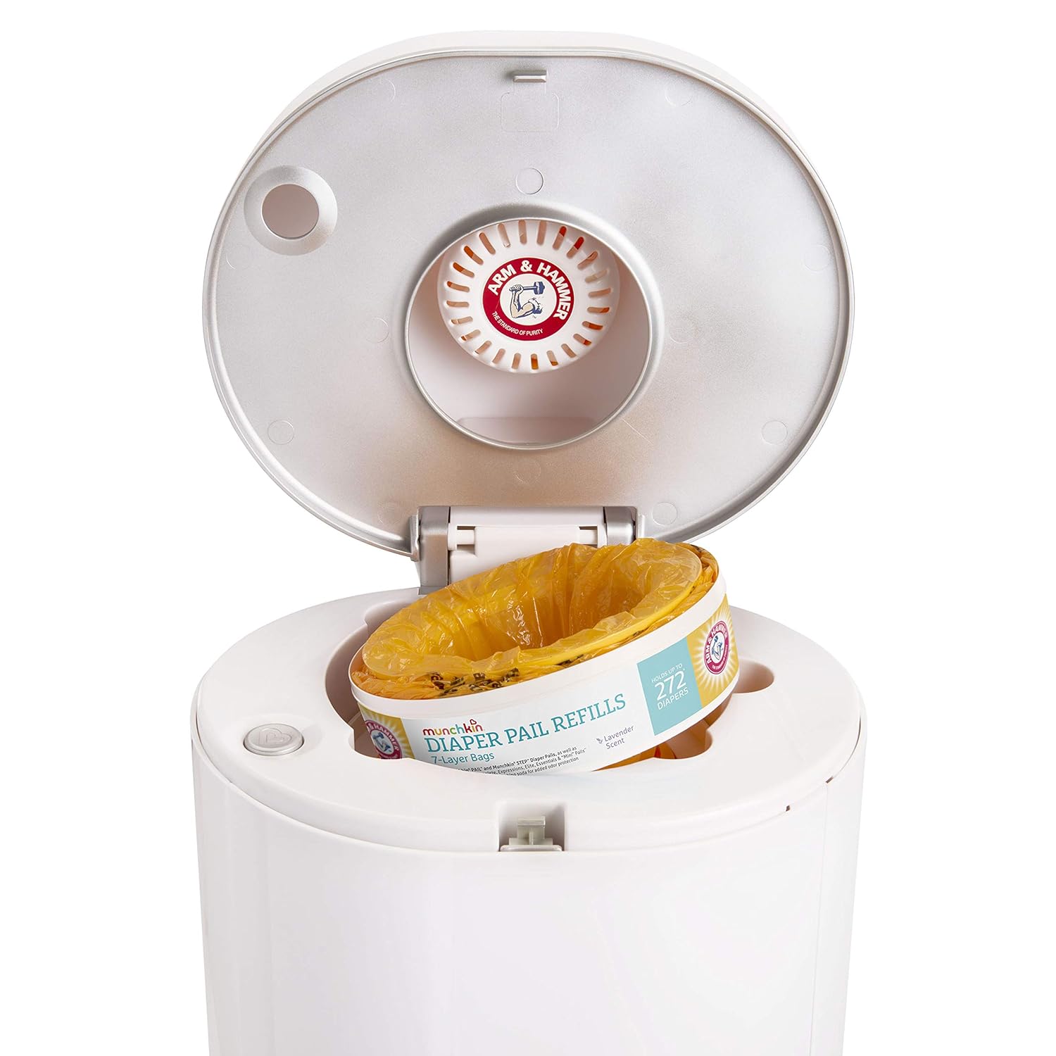 Munchkin Cubo de pañales Step Powered by Arm & Hammer &  Arm & Hammer – Anillos de repuesto para cubos de pañales &  Arm and Hammer & Bolsas de