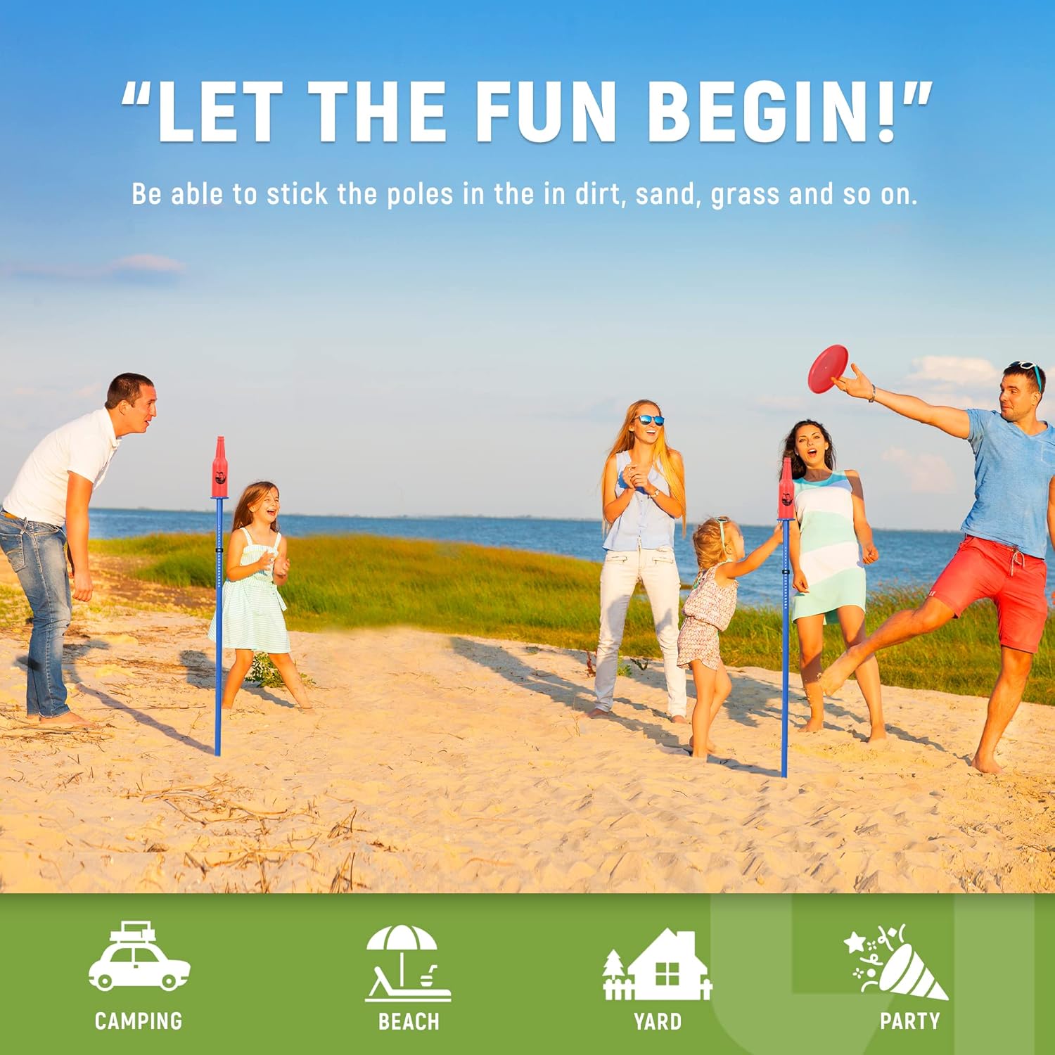 ropoda Outdoor Games – Flying Disc Game Set, Fun Bottle Drop Yard Games with Friend and Family, Portable Disc Toss Game for Lawn and Beach with