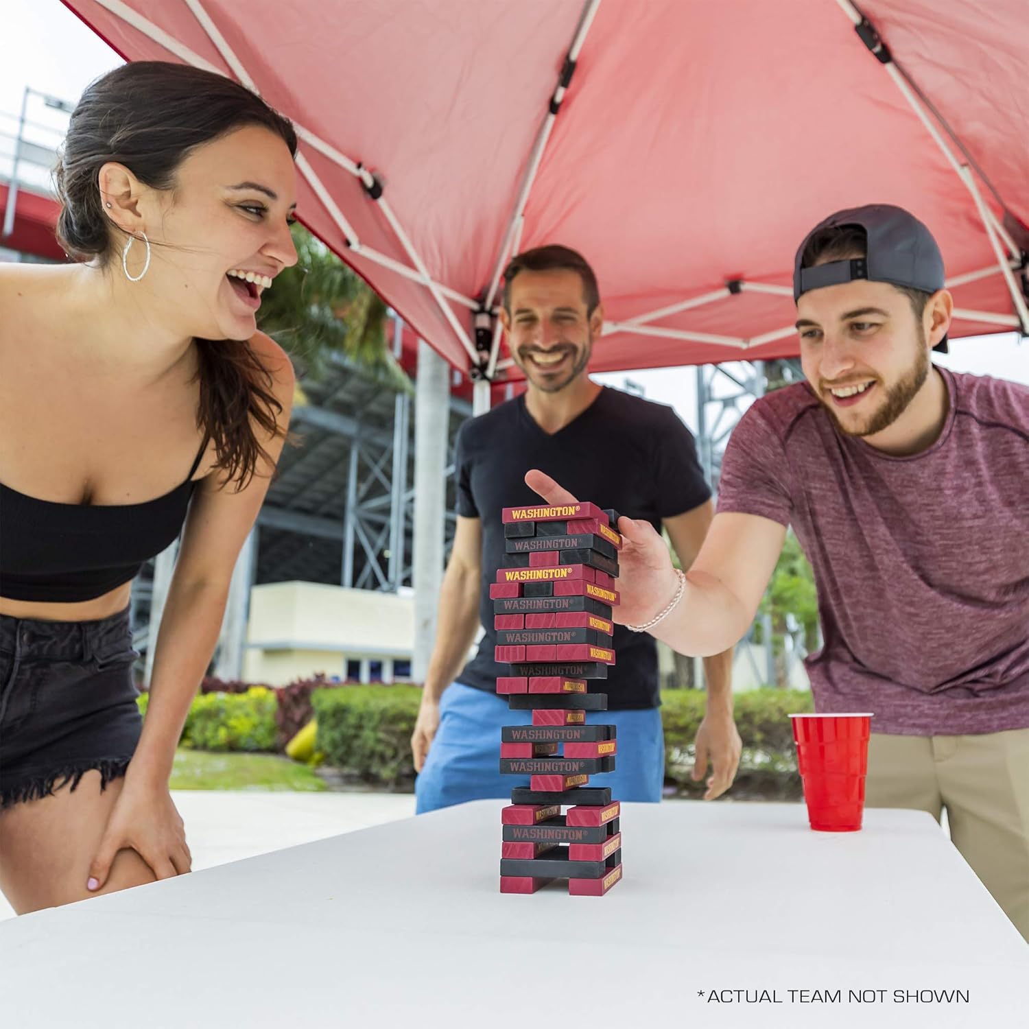 Wild Sports - Juego de apiladores de mesa de fútbol profesional de la NFL regalo perfecto para los fanáticos del fútbol americano juego de - Imagen 7