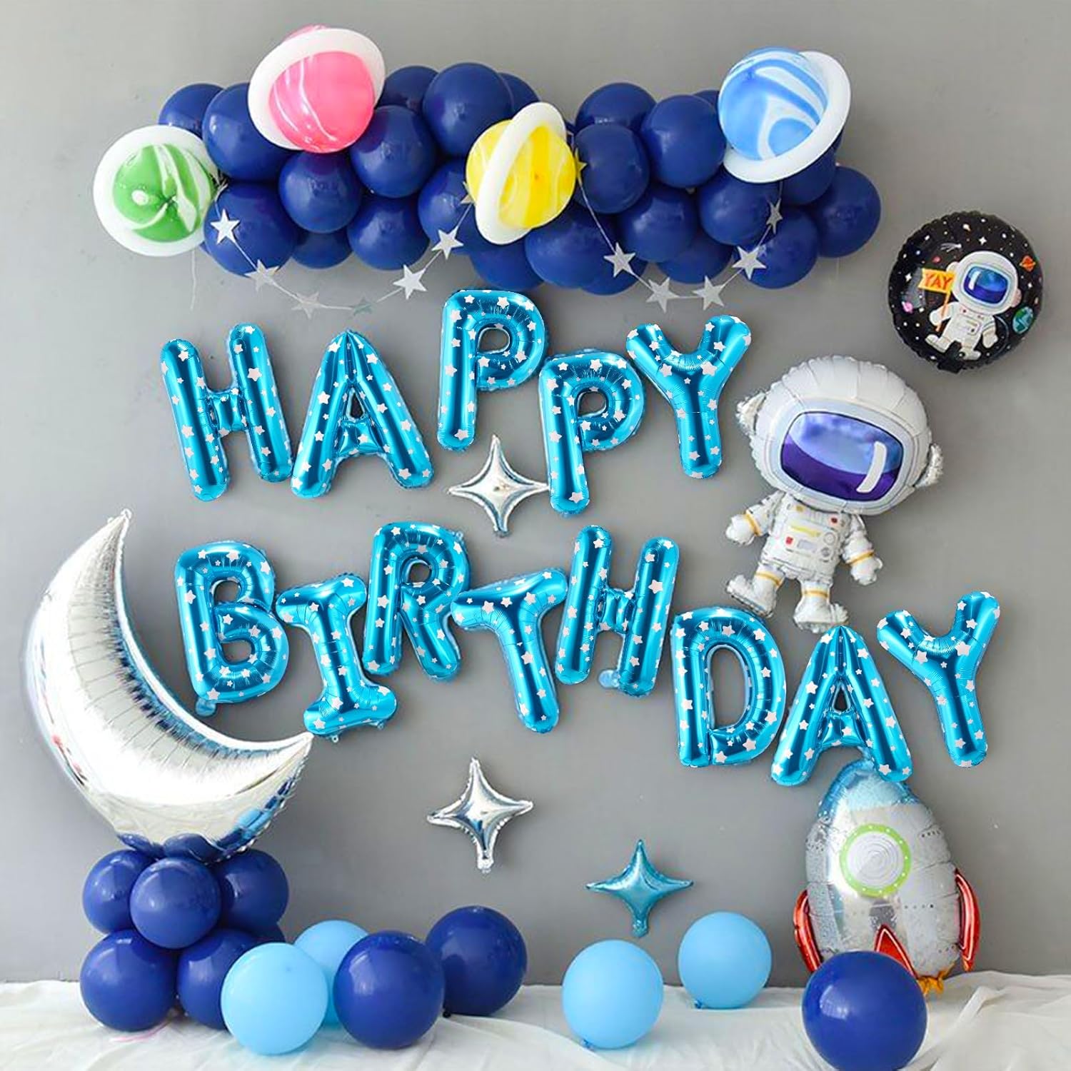 Cartel de feliz cumpleaños, 13 letras de papel de aluminio de Mylar de 16 pulgadas, globos para decoración de fiesta de cumpleaños para niños y