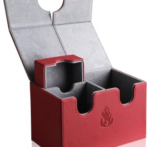 Caja de cartas para MTG Commander Deck, caja de doble cubierta con bandeja de dados con capacidad para más de 200 tarjetas intercambiables, caja de Caja de cartas para MTG Commander Deck, caja de doble cubierta con bandeja de dados con capacidad para más de 200 tarjetas intercambiables, caja de