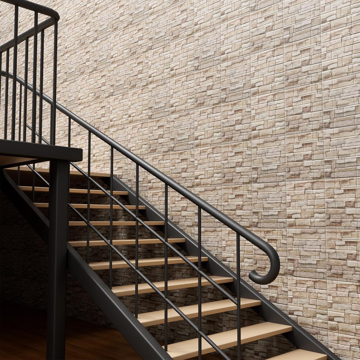 QT-0002 – Paneles de pared 3D autoadhesivos para despegar y pegar, azulejos de pared de espuma de ladrillo sintético para sala de estar, cocina,