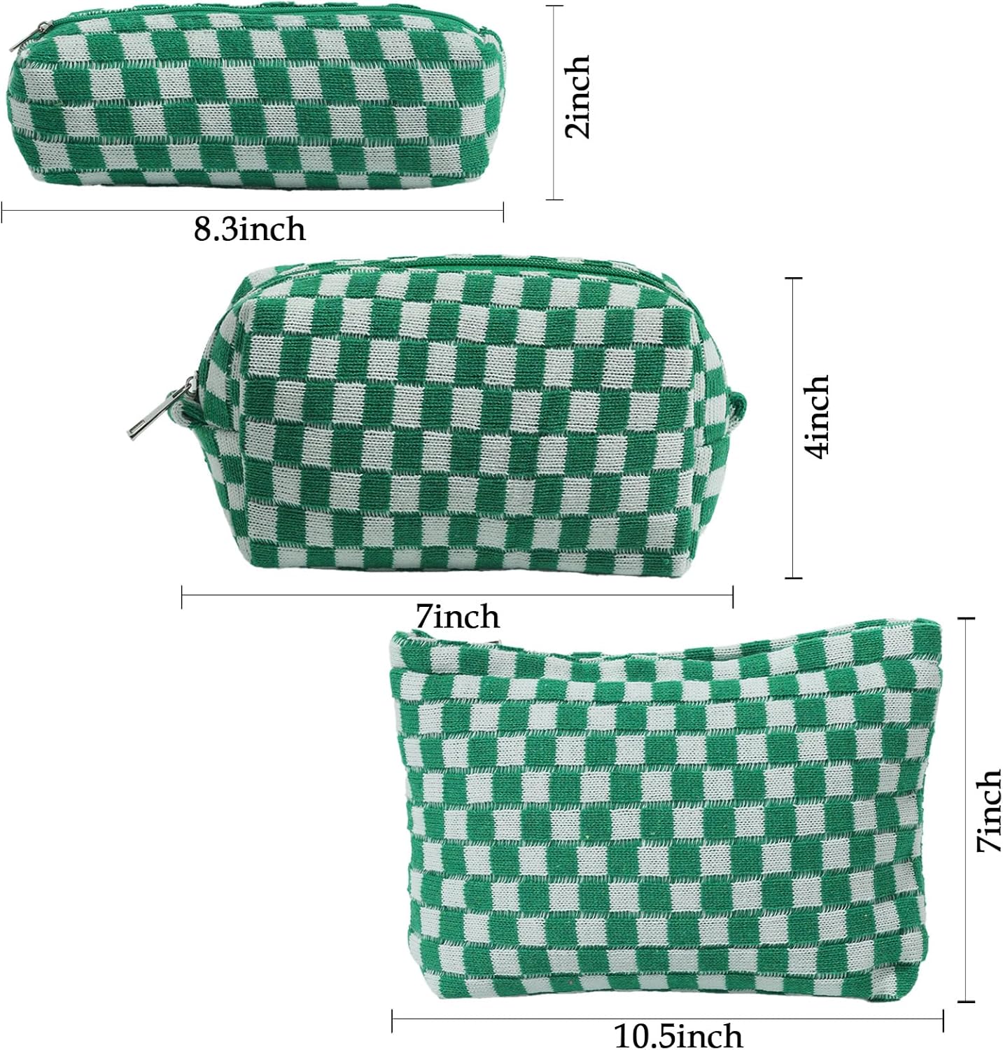 LYDZTION Bolsa de maquillaje para mujeres, 1 bolsa de maquillaje de gran capacidad y 1 estuche para lápices, bolsa de almacenamiento de brochas de