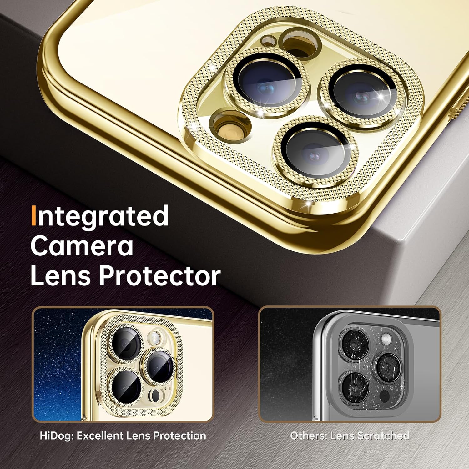 Funda para iPhone 15 Pro Max con protector de lente de cámara integrado diseño único de textura de diamante magnético superfuerte Funda delgada