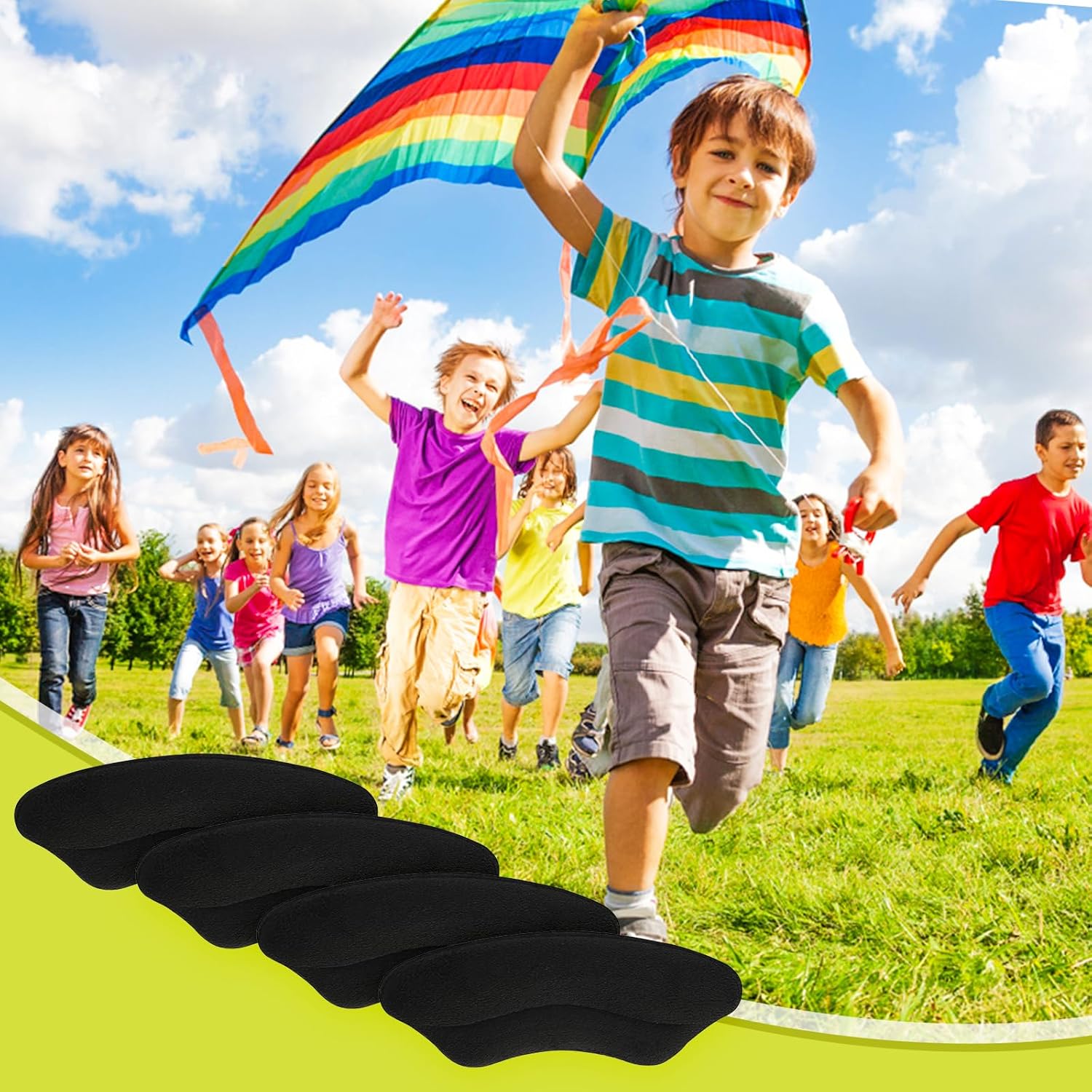 Agarre de talón autoadhesivo para niños, añade volumen a inserciones de zapatos demasiado grandes, evita que la piel se frote y se ampolla en el