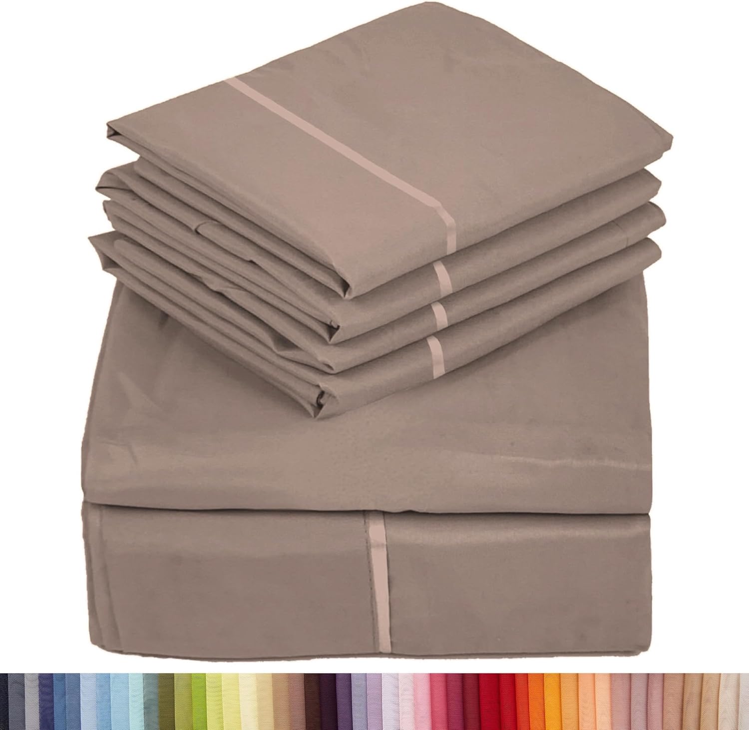 Juego de sábanas de 7 piezas de rayón hecho de bambú, juego de ropa de cama y fundas de almohada con bolsillos profundos, ropa de cama sedosa de