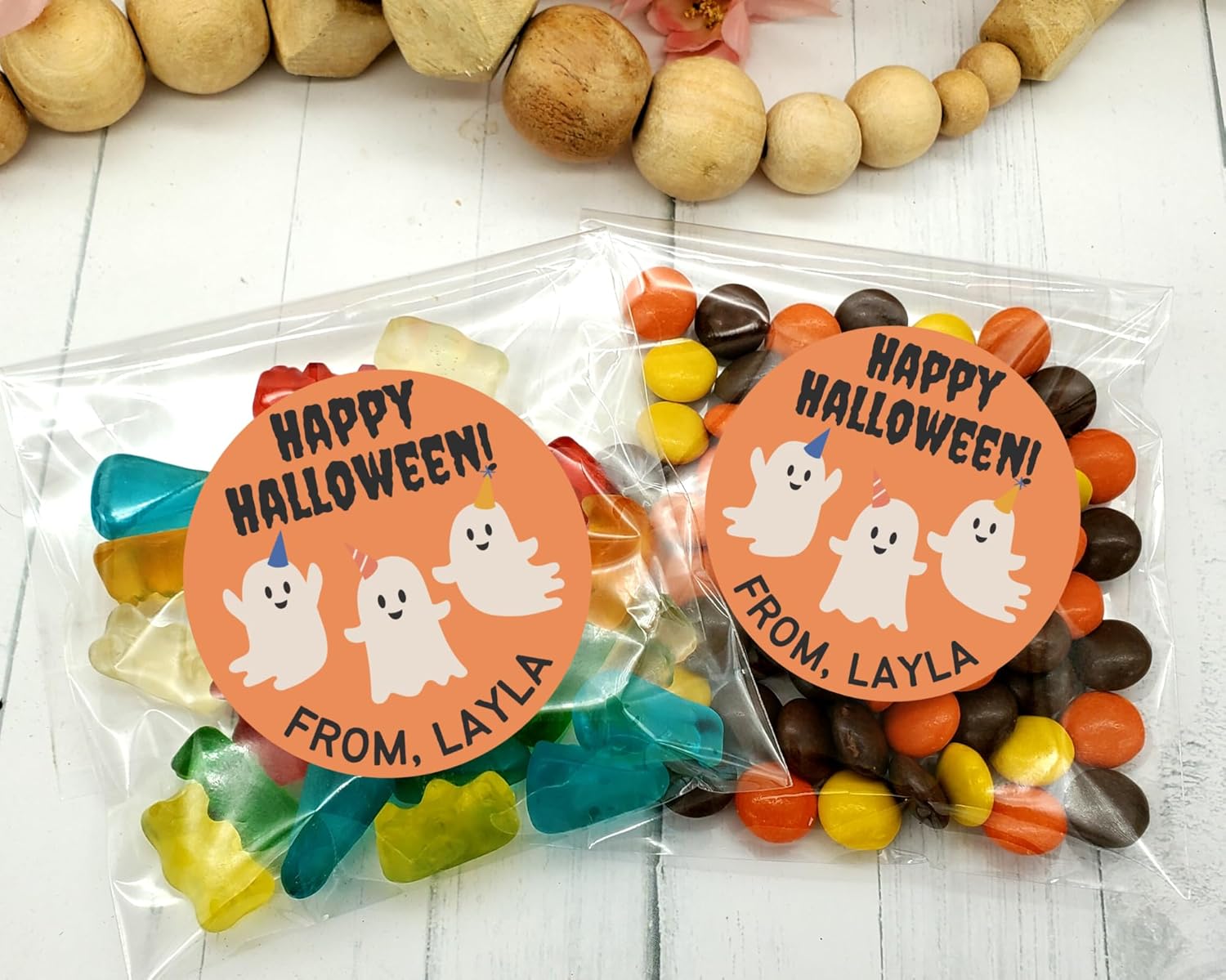 40 calcomanías personalizadas de Halloween para niños, etiquetas personalizadas para regalos de fiesta de clase escolar, hojas de etiquetas de