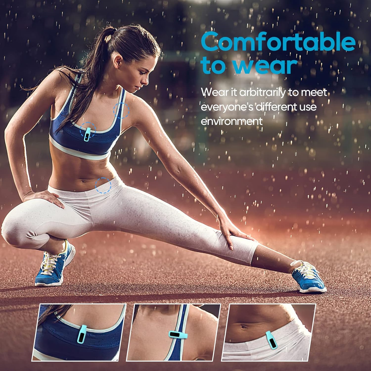 Paquete de 2 clips para Fitbit Luxe, soporte de clip compatible con Fitbit Luxe, negro + rosa suave