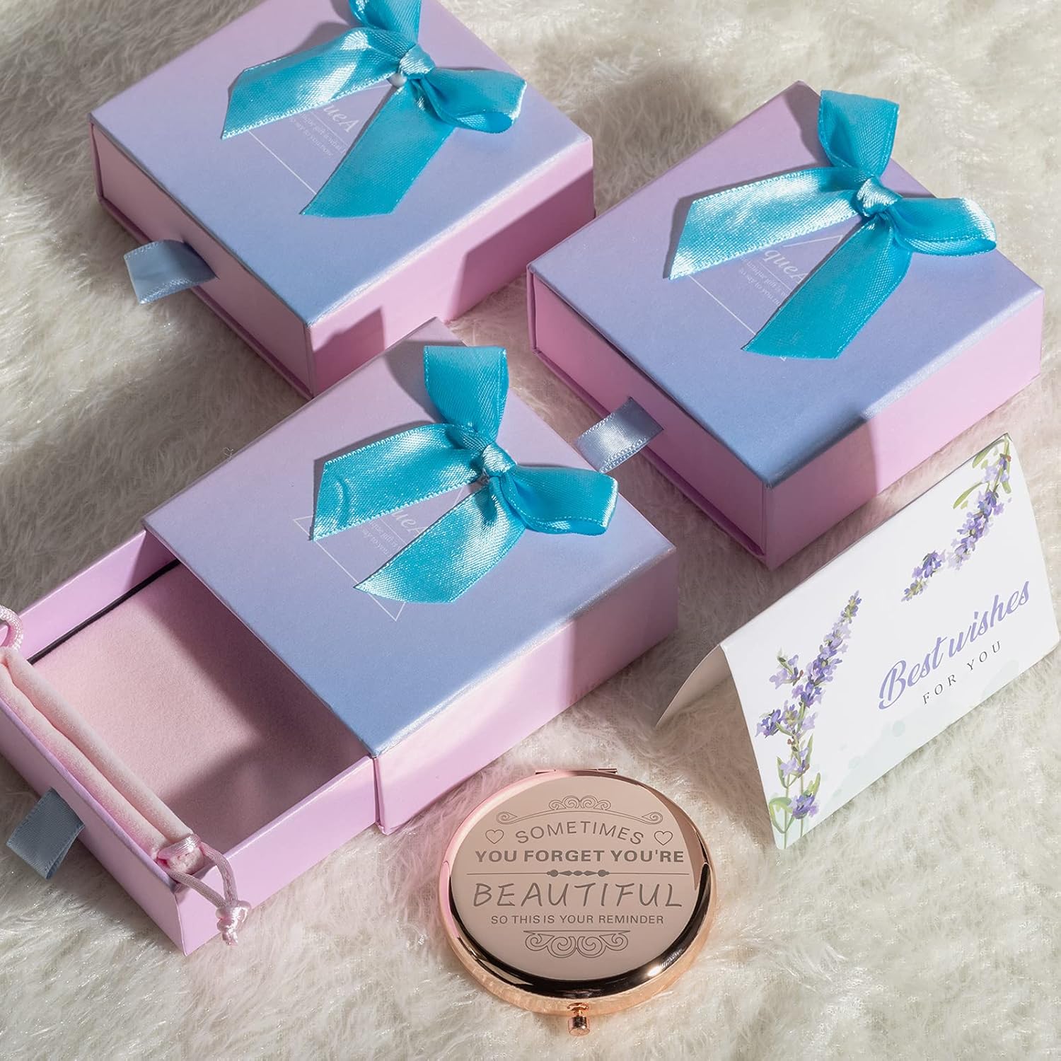 Regalos de cumpleaños para mujeres, espejo de maquillaje compacto, regalos para mujeres, festivales, día de San Valentín, Navidad, día de la madre,