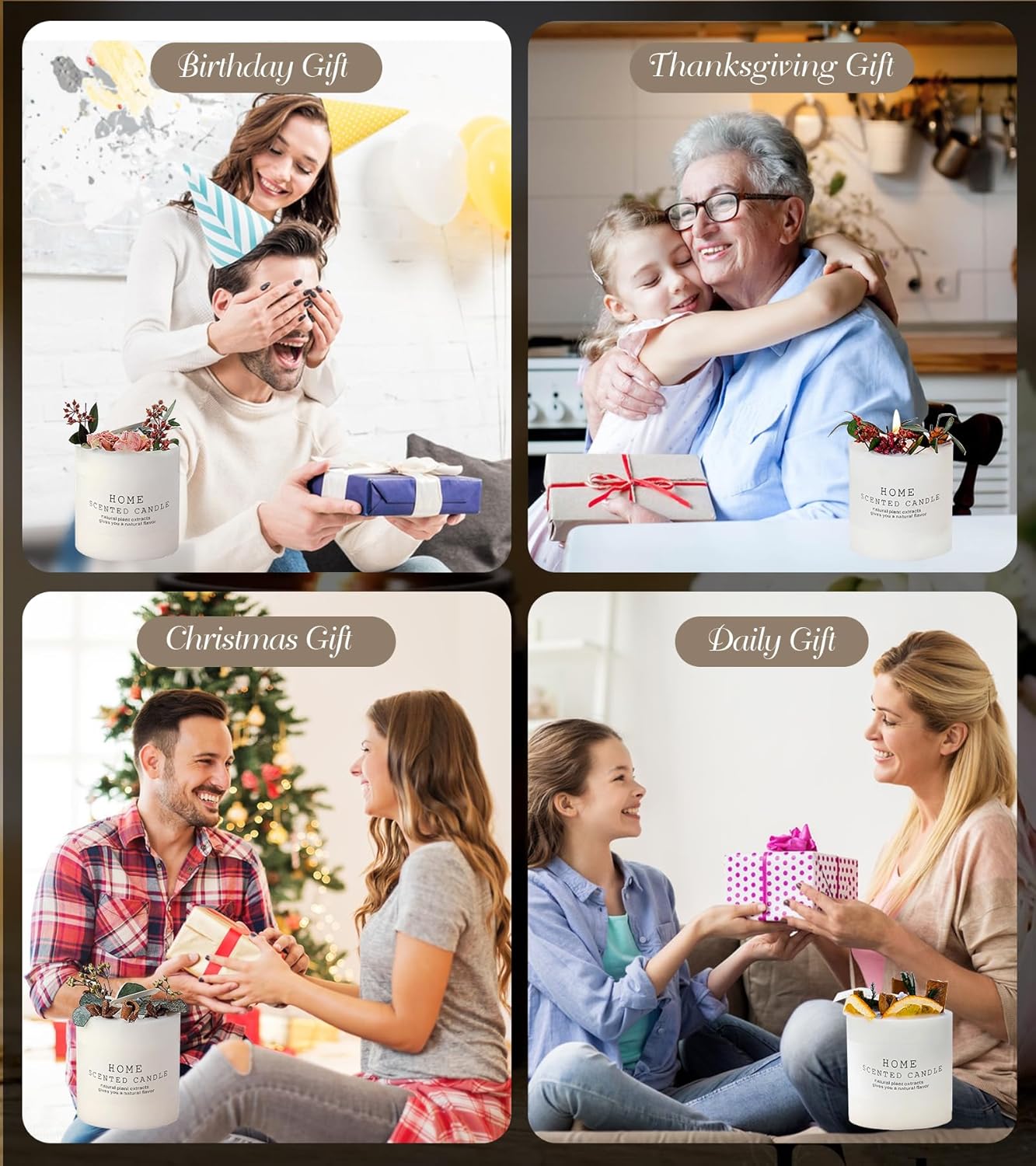 Velas perfumadas para hombres, velas de aromaterapia para hombres, velas de soja, velas de ébano ámbar, velas de larga duración, velas hechas a mano