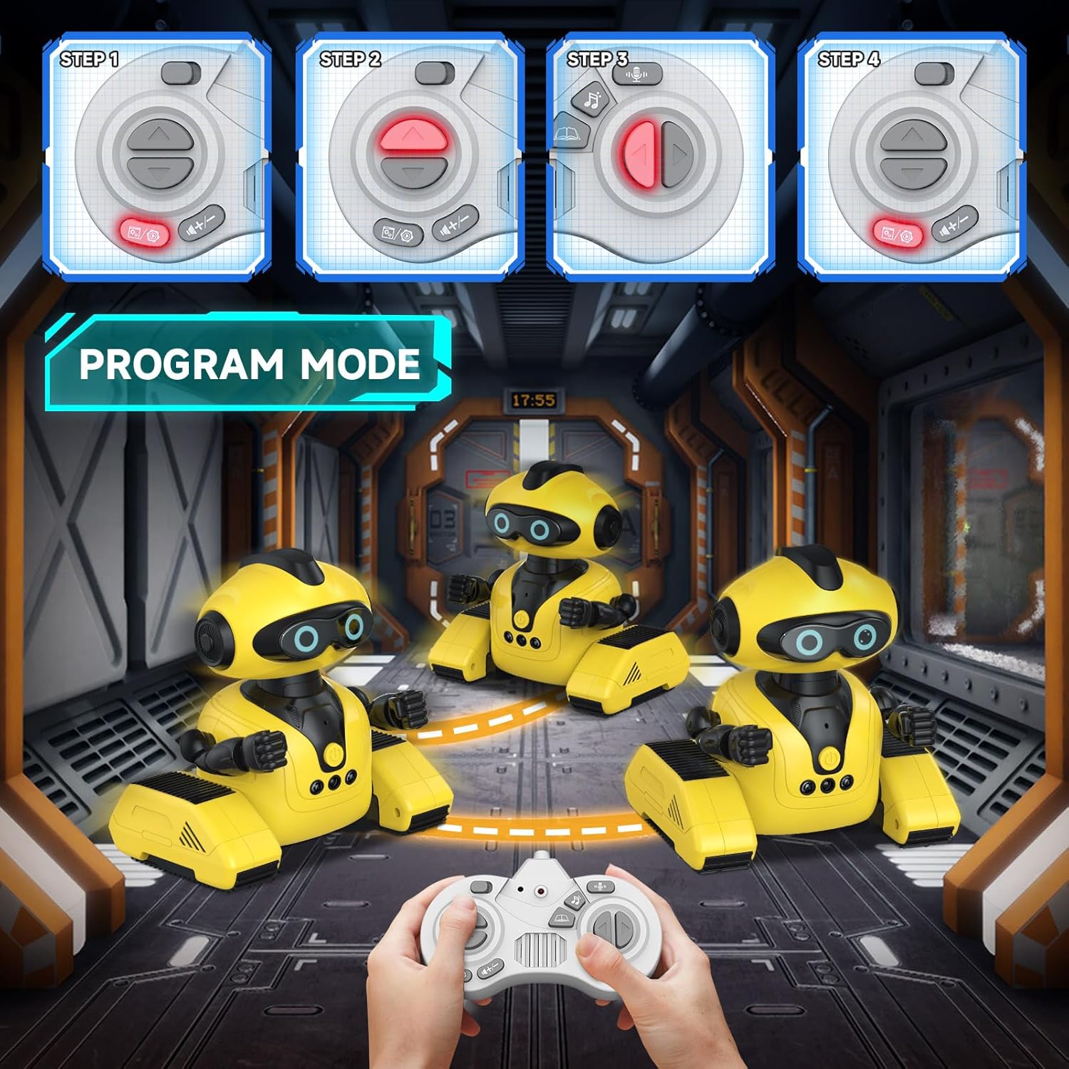 AONGAN Juguetes robot, robot de control remoto, detección de gestos, programación inteligente, recargable para niños de 8 a 10 años