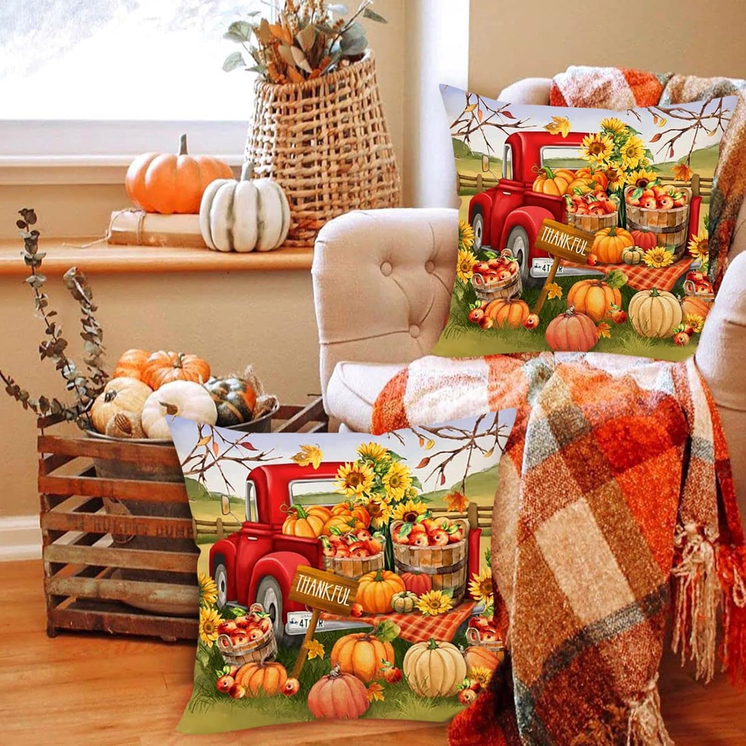 Fundas de almohada decorativas de Halloween, lindo fantasma, truco o trato, Acción de Gracias, otoño, hogar, sofá, decoración de sofá, dormitorio,
