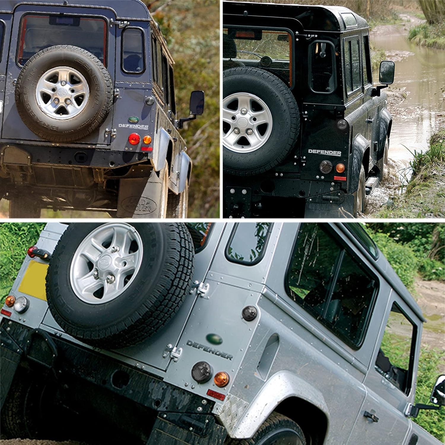 NSLUMO Defender – Luces traseras LED de freno, 2 piezas de lente ahumada de 2.874 in, lámpara trasera trasera roja para Land Rover Defender