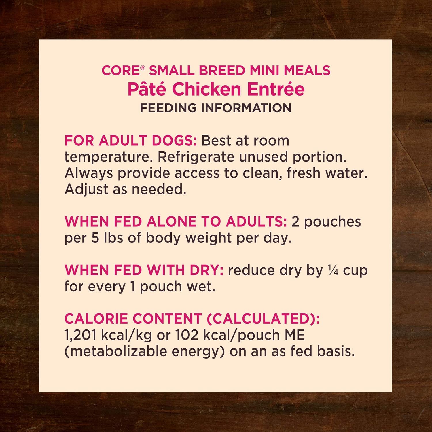 Wellness CORE – Alimento húmedo natural para perros de raza pequeña, sin granos, plato principal de pollo en paté, bolsa de 3 onzas (paquete de 12)